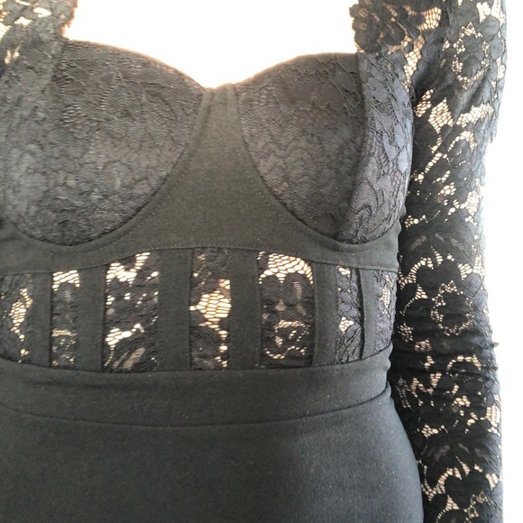 🖤Black Lace Mini Dress - Picture 8 of 14